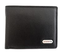 Dernier Maverick Leder Börse Geldbörse Geldbeutel Herrenbörse Querformat 12,5 x 9,5 cm (schwarz)