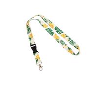 Desert Cactus Pineapple Tropical Lanyard Badge ID Car Keys Keychain Souvenir Holder Nurse Doctor Teacher Office Detachable Breakaway Snap Bu