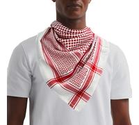 Desert Dress Shemagh Schal - Palästina-Unterstützer, rot und weiß kariert, stilvoll und vielseitig, modischer Halstuch, für Männer und Frauen jeden Alters, FBA, Rot und Weiß, 100 x 100 cm