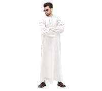 Desert Dress Weiche Farbe Thobe UAE Jubba Omani Dishdasha Weiß Grün Blau Creme Schwarz Arabisch Arabisch Arabisch Afghanisch Saudi Marokkanisch, cremefarben, 56