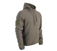 Desert Hawk Tactical Taktischer BW Fleece Pullover mit Hoheitsabzeichen BW Hoodie mit Klett + Rubber Patch (as3, Alpha, m, Regular, Regular, Oliv)