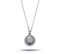 Design Anhänger Diamanten Halskette Weißgold