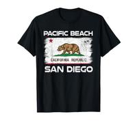 Design der Flagge von Pacific Beach, San Diego, Kalifornien T-Shirt