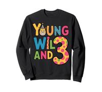 Design für dritte Geburtstagsparty von Young Wild and 3 Giraffe Sweatshirt
