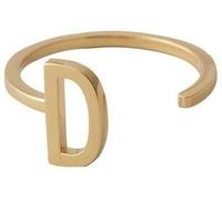 Design Letters 90601000D Design Buchstaben Ring A-Z (Gold) D, Metall, Einheitsgröße