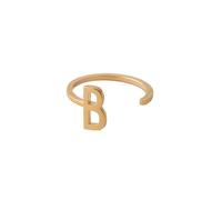 Design Letters Ring A-Z (Gold) B, Metall, One Size
