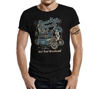 Design, Rockabilly Racer Hot Rod T-Shirt: Hotrod Weekend L