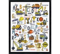 Design Works Crafts Kreuzstich Stickpackung Bau-ABC, Zählmuster