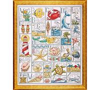 Design Works Crafts Kreuzstich Stickpackung Ozean-ABC, Zählmuster