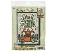 Design Works Crafts Kreuzstich Stickpackung Schau Nicht zurück, Zählmuster