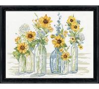 Design Works Crafts Kreuzstich Stickpackung Sonnenblumenspektakel, Zählmuster