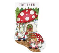 Design Works Crafts Kreuzstich Stickpackung Weihnachtsstrumpf Gnome Home, Zählmuster