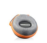 DESIGNHÜTTE® Uhrenbox/Aufbewahrung/Reiseetui Donut Hellgrau/Orange für 1 Armbanduhr