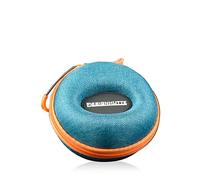 DESIGNHÜTTE® Uhrenbox/Aufbewahrung/Reiseetui Donut Türkis/Orange für 1 Armbanduhr