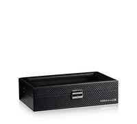 DESIGNHÜTTE® Uhrenbox Boston 12 - Karbon/Schwarz