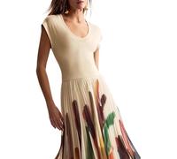 Desigual Langes Kleid Damen Beige