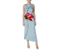 Desigual Azurblau Blumen Kleid - Größe: M