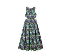 Desigual Blaues Viskose-Sommerkleid mit Blumenmuster von - Größe: XL