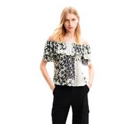 Desigual Bluse ANAÏS 1021 Blanco ROTO Größe L