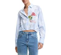 DESIGUAL CAMICIA MANICHE LUNGHE DONNA AZZURRO