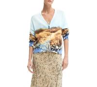Desigual Damen Sweatshirt Sun Baumwolle Blau XS