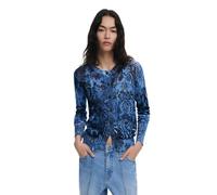 Desigual Damen Cardigan Blau Blusen 25WWJF12_BL5016 - Größe: XS