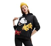 Desigual Damen 2022gray Rental Sweat_mickey Vintage 2022 Gray Rental Sweater, Schwarz, L EU