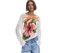 Desigual Damen 25SWJF16 Sweatshirt, White, S