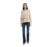 Desigual Damen 25SWJF26 Sweatshirt, White, S