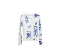 Desigual Damen 25SWJF32 Sweatshirt, Blue, XS