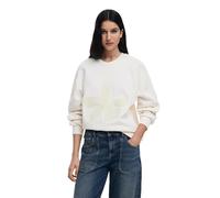 Desigual Damen 25SWSK12 Sweatshirt, White, L