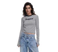 Desigual Damen 25SWTK85 T-Shirt, Black, XL