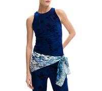 Desigual Damen Atenas T-Shirt, blau, Medium