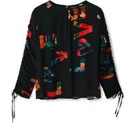 Desigual Damen Bluse - Schwarz, Bunt gemustert 22WWBW112000 GR. M