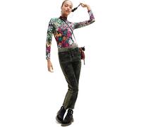 Desigual Damen Body - Mehrfarbiger Body mit Blumendruck 22WWQK199019 GR. L
