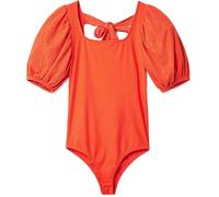 Desigual Damen Body - Oranger Body mit Puffärmeln 22WWQK187002 GR. L