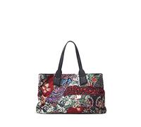 Desigual Damen Bols_nini Patch Shopper Bag, Schwarz, U EU