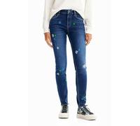 Desigual Damenhose Denim Bruselas – Casual, Blau, Größe 36 EU