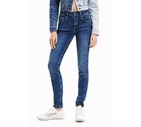 Desigual Damen Denim_lia 5008 Casual Pants, Blau, 38 EU