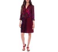 Desigual Damen Dress Valentina Kleid, Rot (Merlot 3215), (Herstellergröße: 36)