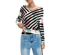 Desigual Damen Helsinki Sweatshirt, Schwarz, 38