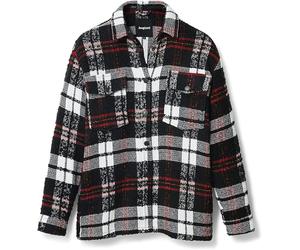 Desigual Damen Jacke - Kariert, Schwarz-Weiß-Rot 22WWEW872000 GR. M