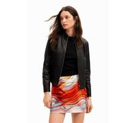 Desigual Women's JACKET_TORONTO WOMAN WOVEN PU COAT, Black, 36