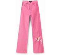 Desigual Damen Jeans - Pink, mit „Pink Panther“-Stickerei 22WWDD293056 GR. 42