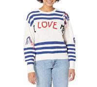 Desigual Damen JERS_i Love Sweatshirt, Weiß, XL EU