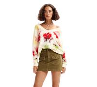 Desigual Damen JERS_Join Sweater, Weiß, L EU