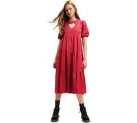 Desigual Damen Kleid - Rotes Kleid mit Herz-Ausschnitt 22WWVW303194 GR. M