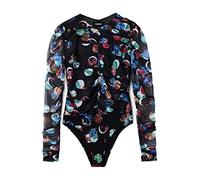 Desigual Damen krop Blouse, Schwarz, XS EU