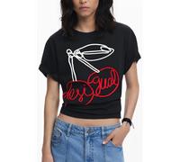 Desigual Damen Kurzarm TShirt Schwarz - Größe: M