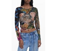 Desigual Damen Langarmshirt Schwarz - Größe: M